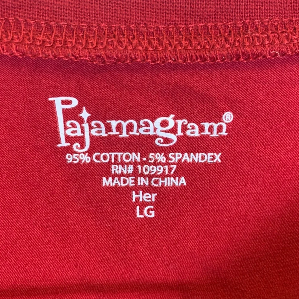 Red Long Sleeve Top with Snowflake Design - Picture 2 of 4